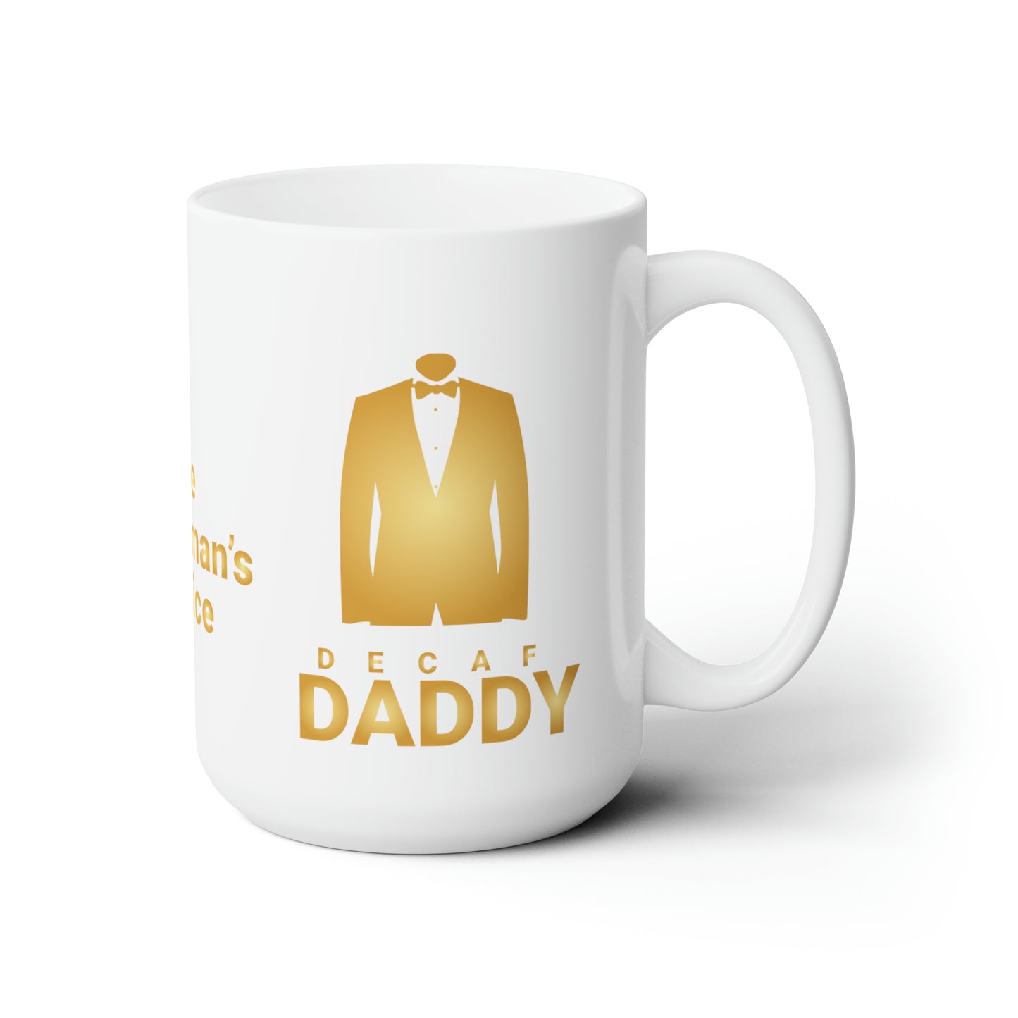 Large DADDY white/gold Ceramic Mug 15oz