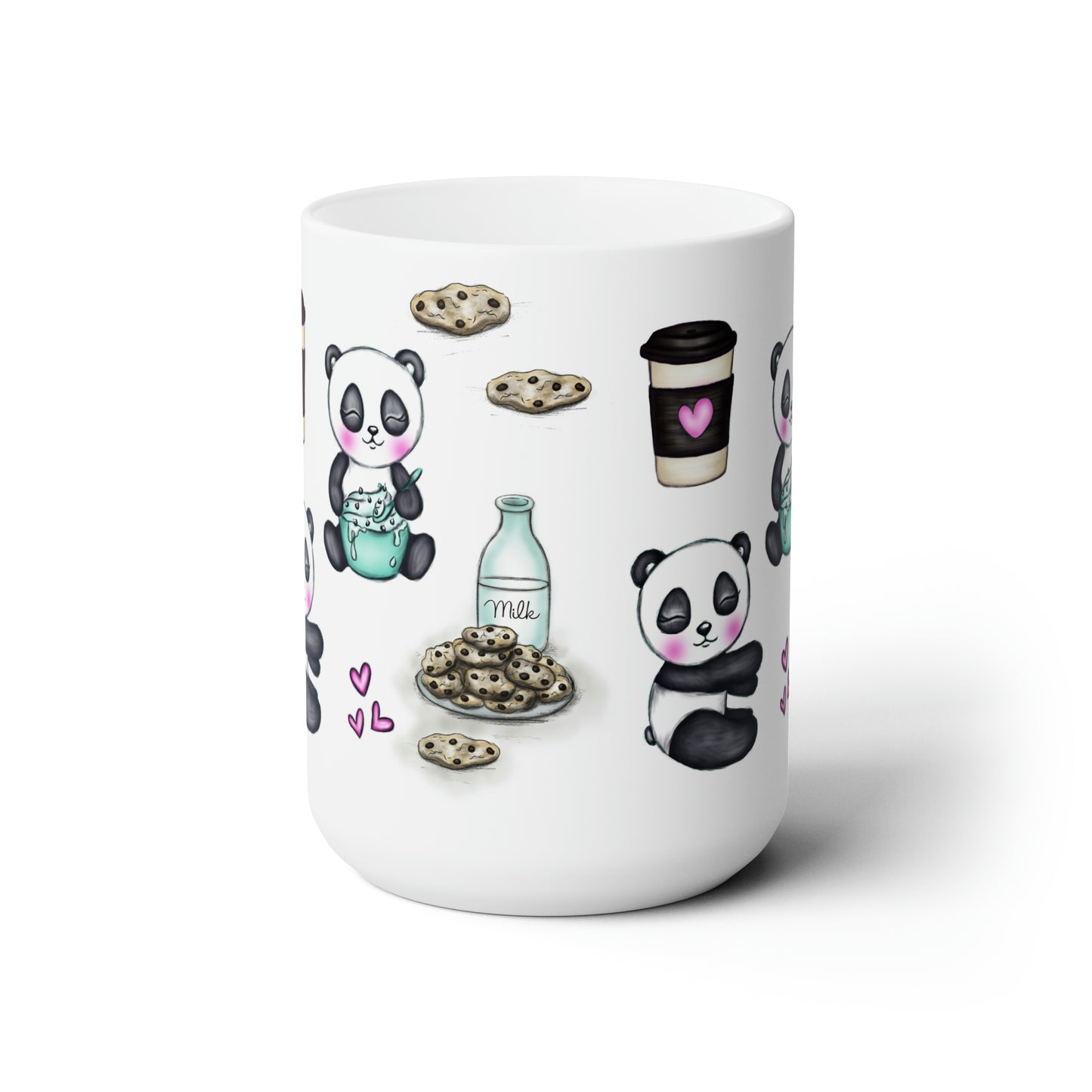 Ceramic Mug 15oz Panda Love