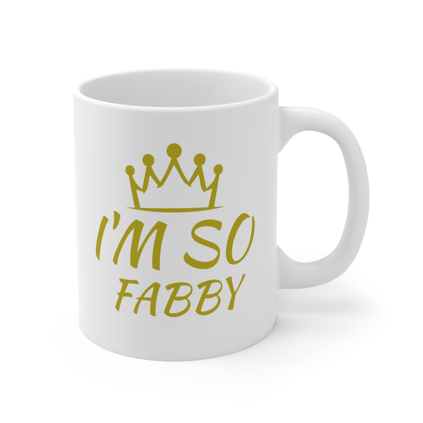 Ceramic Mug 11oz Fabby with Crown