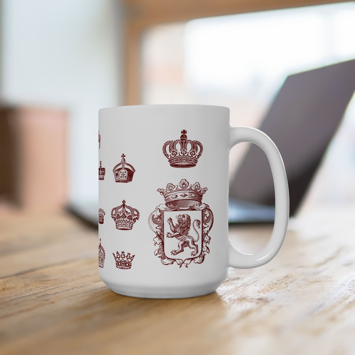 Royal Crest Ceramic Coffee Mug 15oz