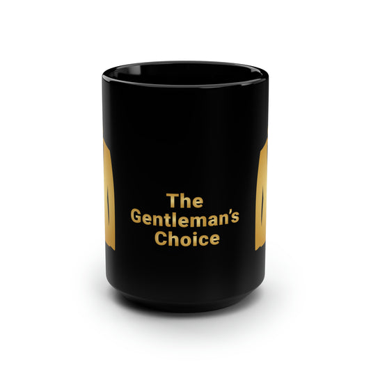 Gold TUX Black Mug, 15oz