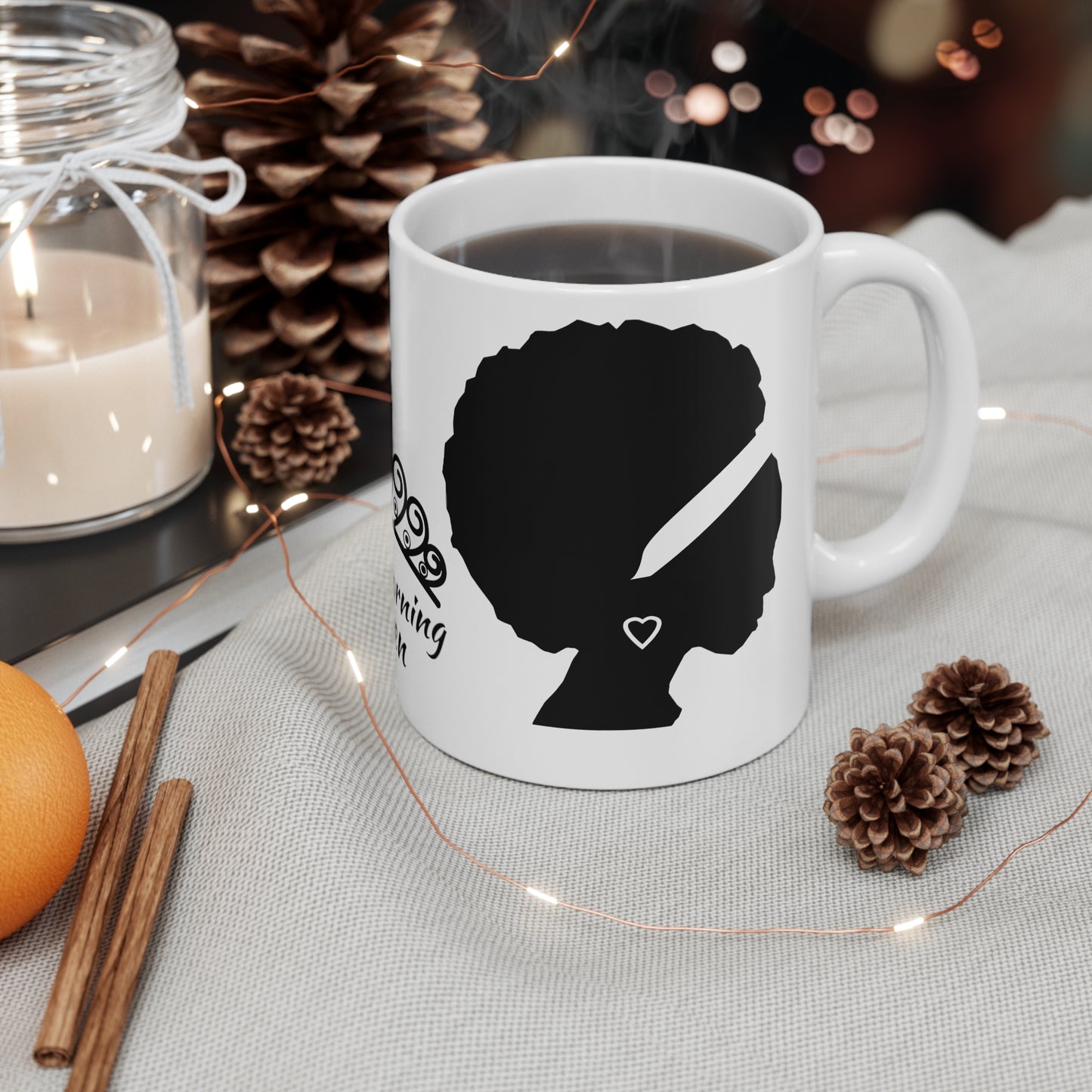 Ceramic Mug 11oz  Good Morning (Afro Queen)