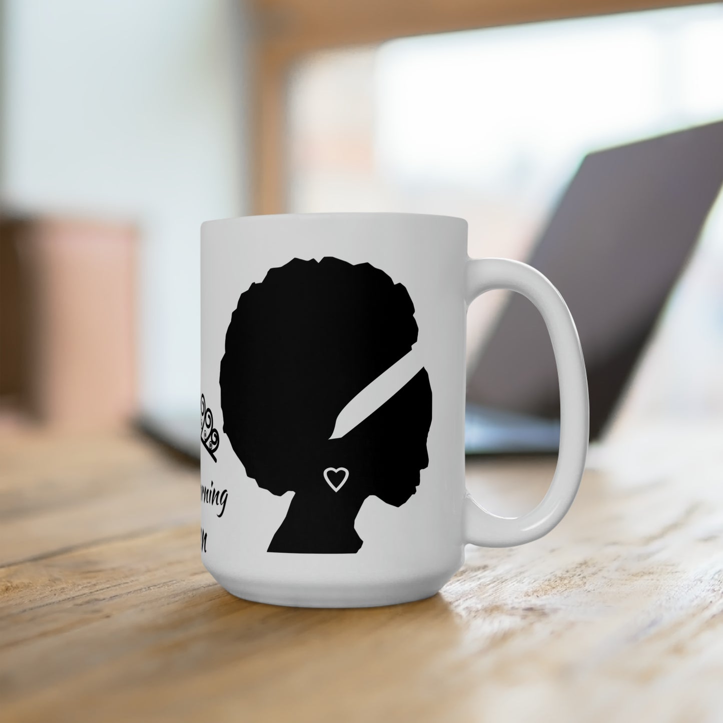 Ceramic Mug 15oz Good Morning (Afro Queen)