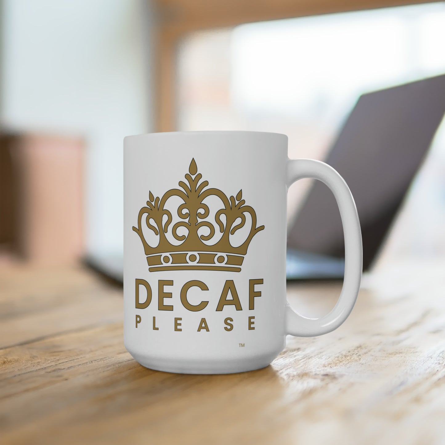 Crown Decaf Please Ceramic Mug 15oz