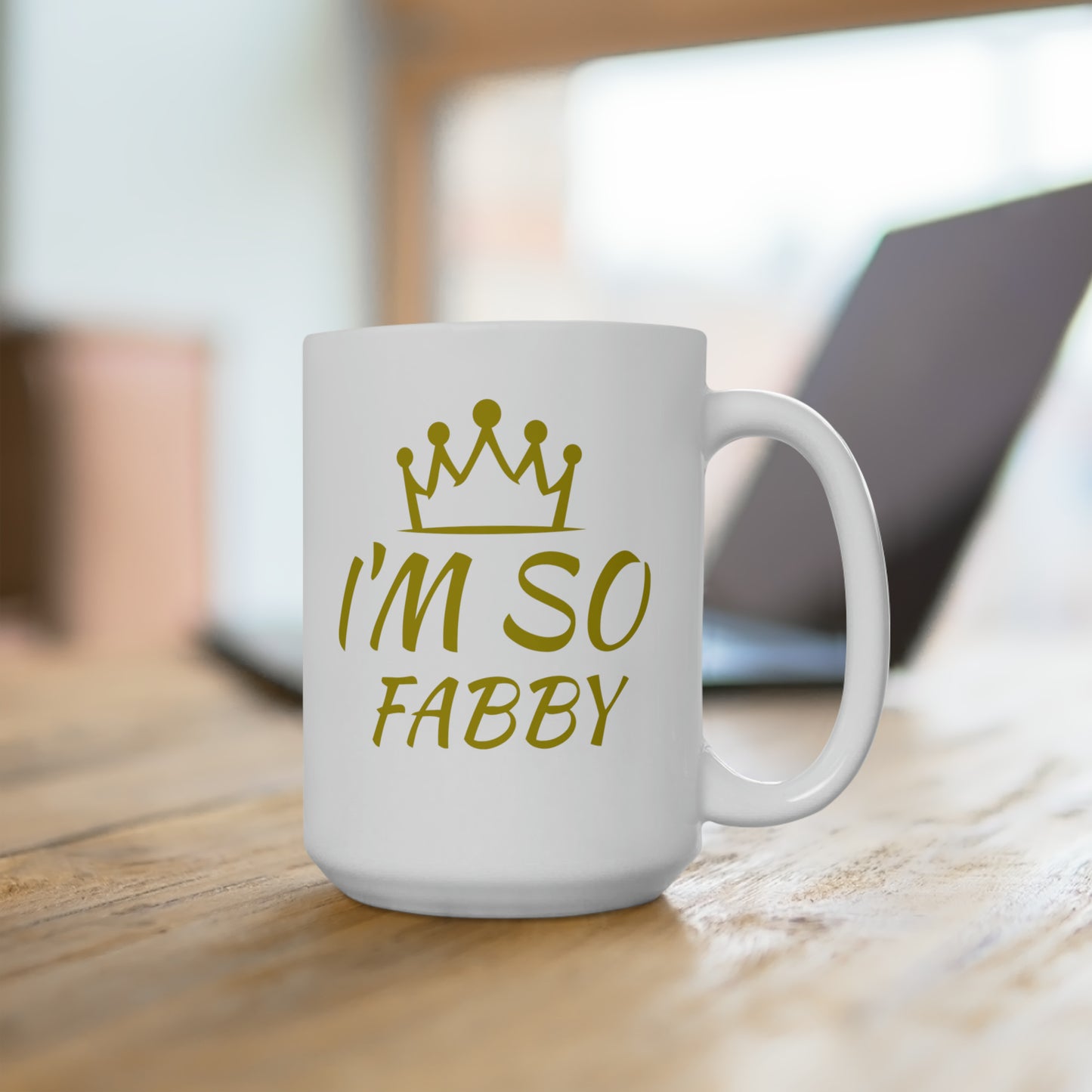 Ceramic Mug 15oz So Fabby with Crown