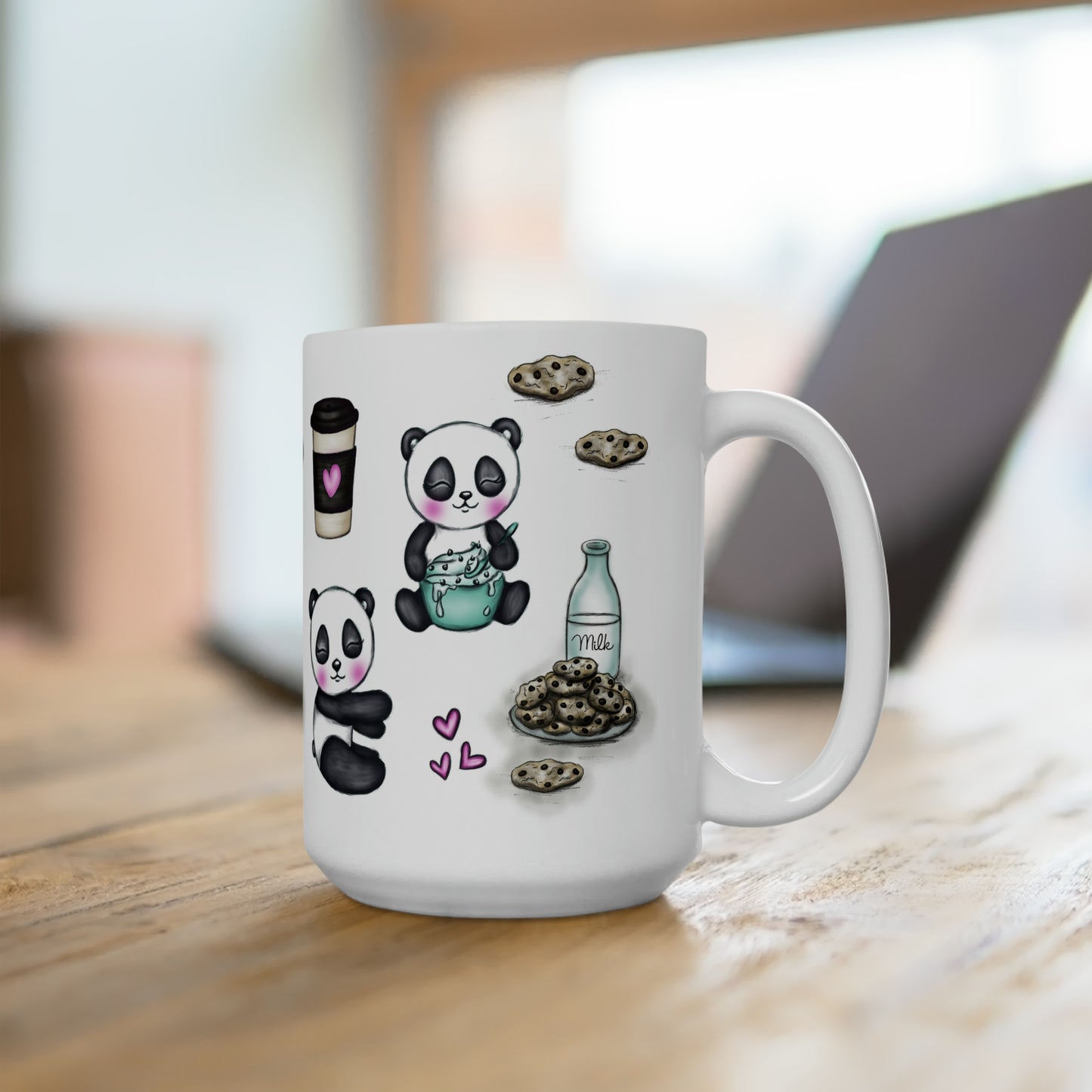 Ceramic Mug 15oz Panda Love