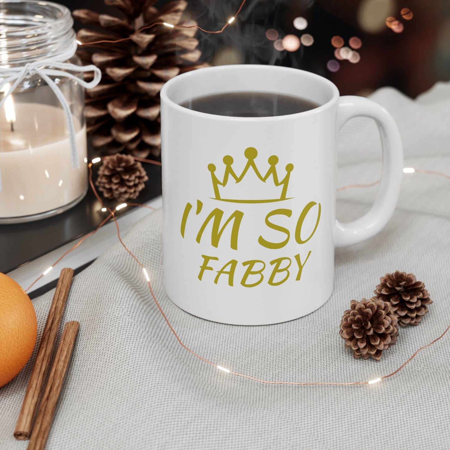 Ceramic Mug 11oz Fabby with Crown