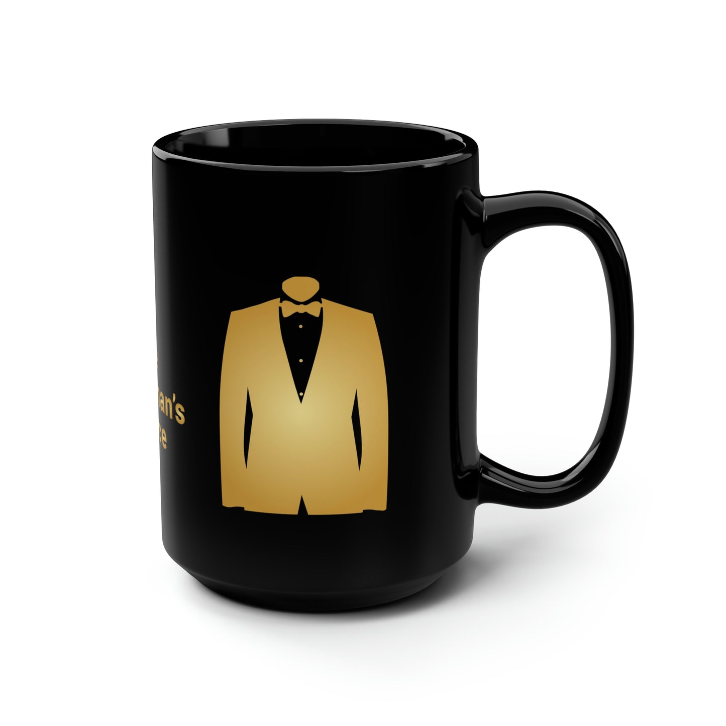 Gold TUX Black Mug, 15oz